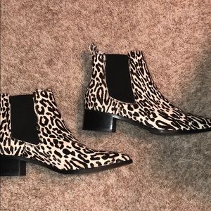 Topshop leopard booties (never worn)